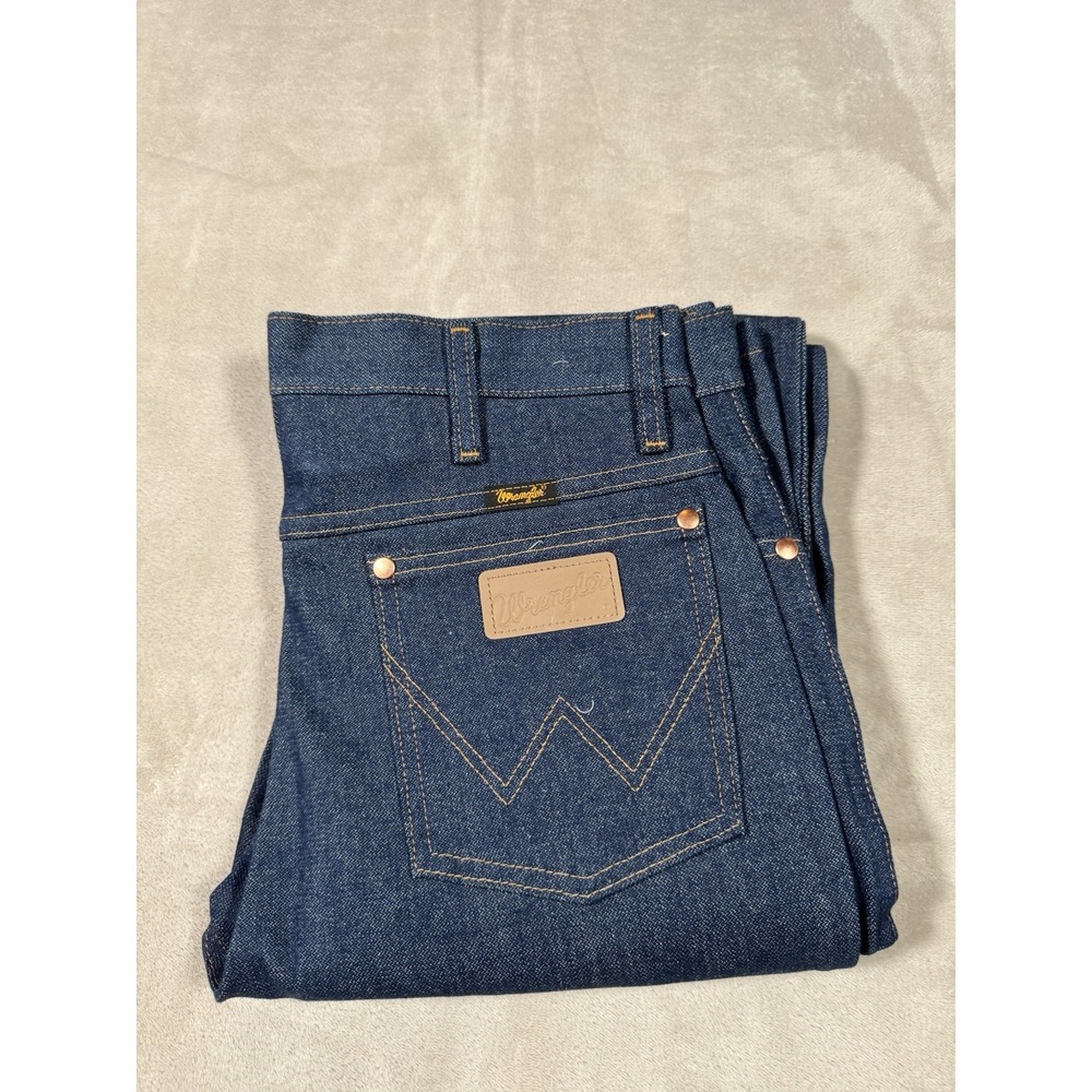 Wrangler 936den Slim Fit Cowboy Cut Jeans Size 31x36 Dark Blue Raw Western MINT